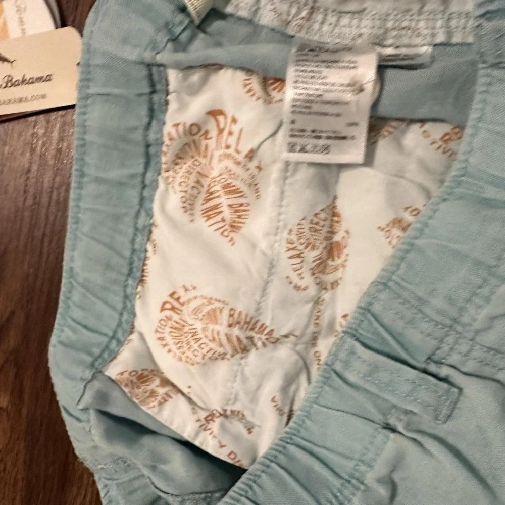 Tommy Bahama Relax Mens XLT Blue Linen Drawstring Pants TR16389 Beach Blue